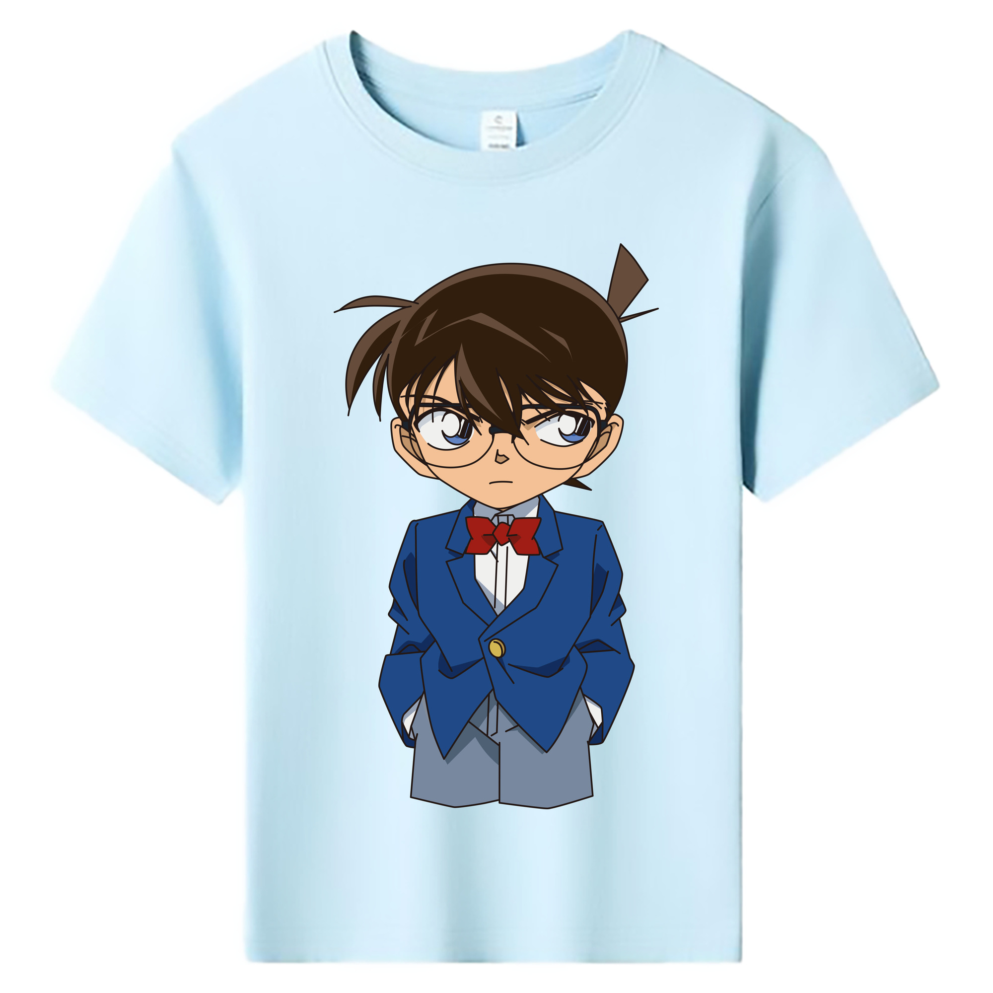 （画像用） 名探偵コナン 江戸川 コナン Detective Conan Conan Edogawa 綿100％キッズTシャツ（フロントプリント）